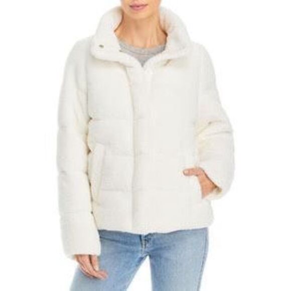 Bagatelle Womens white size large Faux Fur coat soft shearling new - Picture 1 of 9